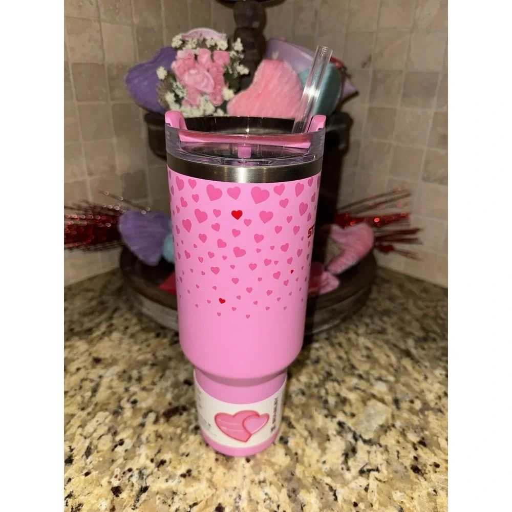 Stanley Valentines Day Heart 40 oz Target Exclusive Sweet Hearts Tumbler New - Picture 4 of 9